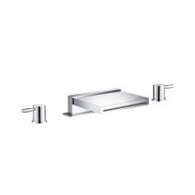 Isenberg 100.2410CFCP - 3 Hole Deck Mount Cascade / Sheet Flow Roman Tub Faucet