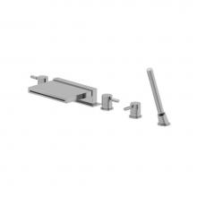 Isenberg 100.2420CFCP - Five Hole Deck Mounted Cascade Flow Roman Tub Faucet With Hand Shower