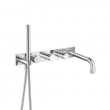 Isenberg 100.2691CP - Wall Mount Tub Filler With Hand Shower