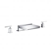 Isenberg 150.2410CFCP - 3 Hole Deck Mount Cascade / Sheet Flow Roman Tub Faucet