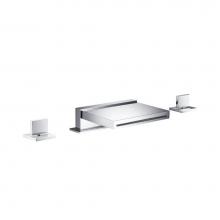 Isenberg 160.2410CFCP - 3 Hole Deck Mount Cascade / Sheet Flow Roman Tub Faucet