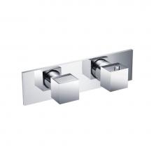 Isenberg 160.2705CP - 3/4'' Horizontal Thermostatic Shower Valve & Trim - 3 Output