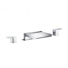 Isenberg 196.2410CFCP - 3 Hole Deck Mount Cascade / Sheet Flow Roman Tub Faucet