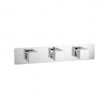 Isenberg 196.2715CP - 3/4'' Horizontal Thermostatic Valve with 2 Volume Controls &  Trim