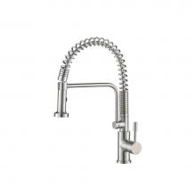 Isenberg K.1200SS - Caso - Semi-Professional Dual Spray Stainless Steel Kitchen Faucet With Pull Out