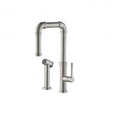 Isenberg K.1500SS - Tanz - Stainless Steel Kitchen Faucet With Side Sprayer