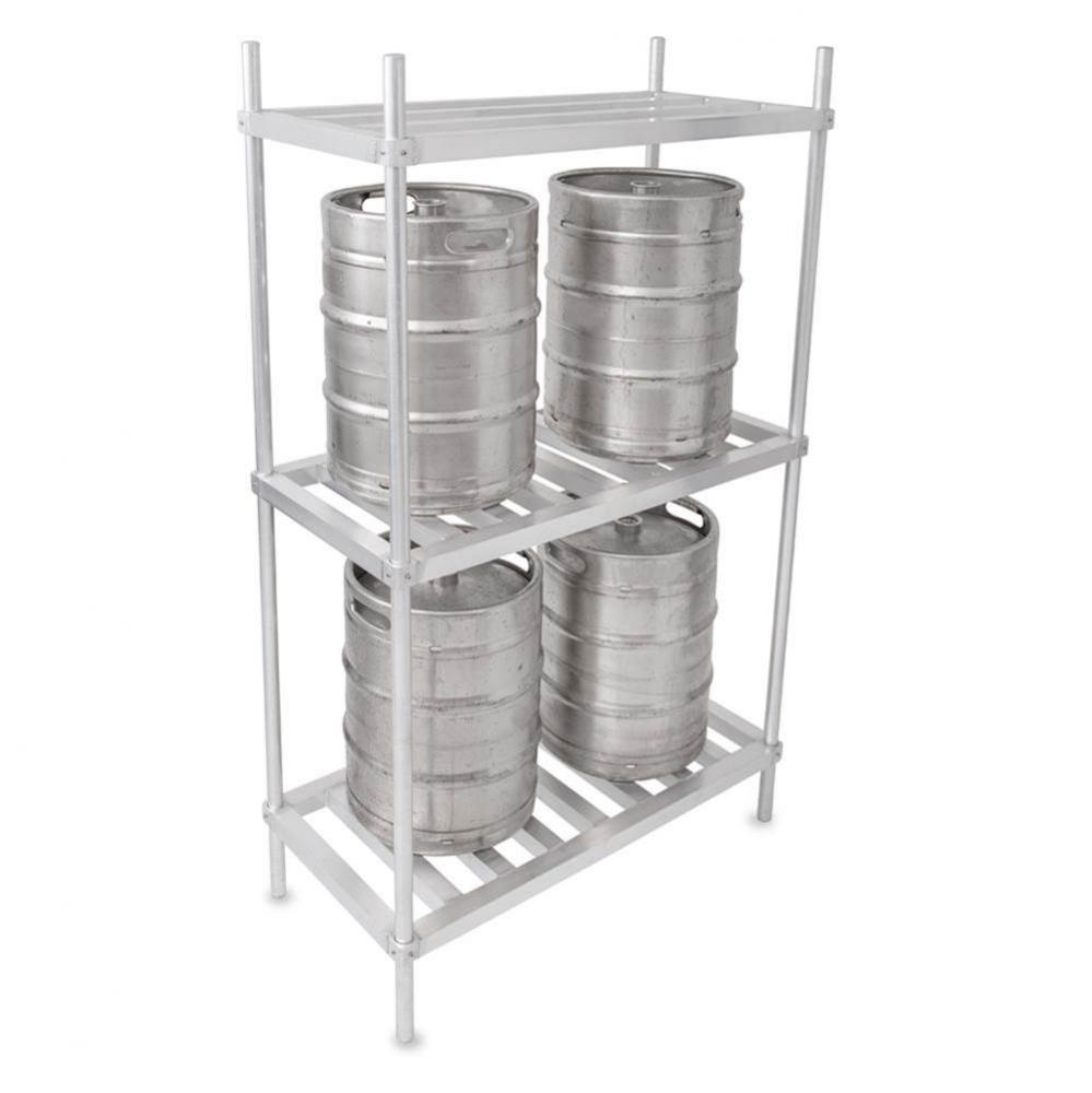 ALUMINUM KEG RACK 42X20X76