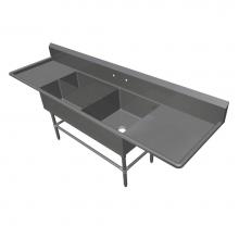 John Boos 3PBPS3224-2D24 - PS 1-24X24/2-32X12X12 2-24''DB 16GA