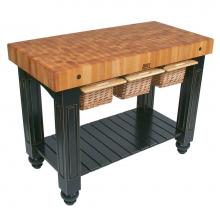 John Boos CU-GB4824-BK - GATHERING BLOCK 48X24X4 BLACK