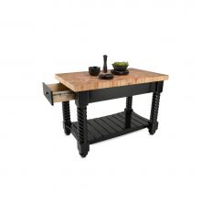 John Boos TUSI5432225EG-BK - MAPLE TUSCAN ISLE 54X32X2-1/4