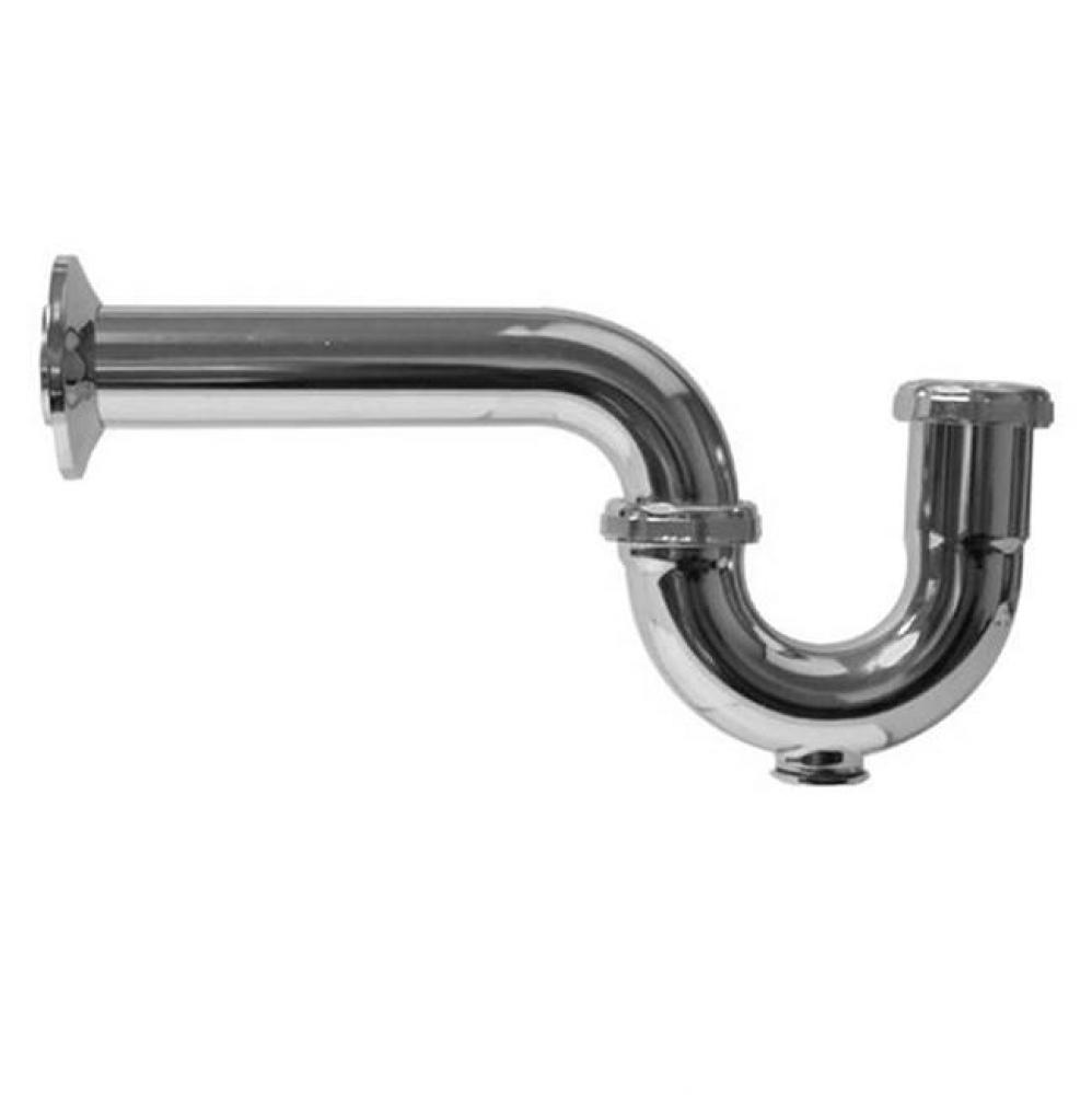 1-1/4'' 20ga CP P-Trap with Cleanout and brass nuts