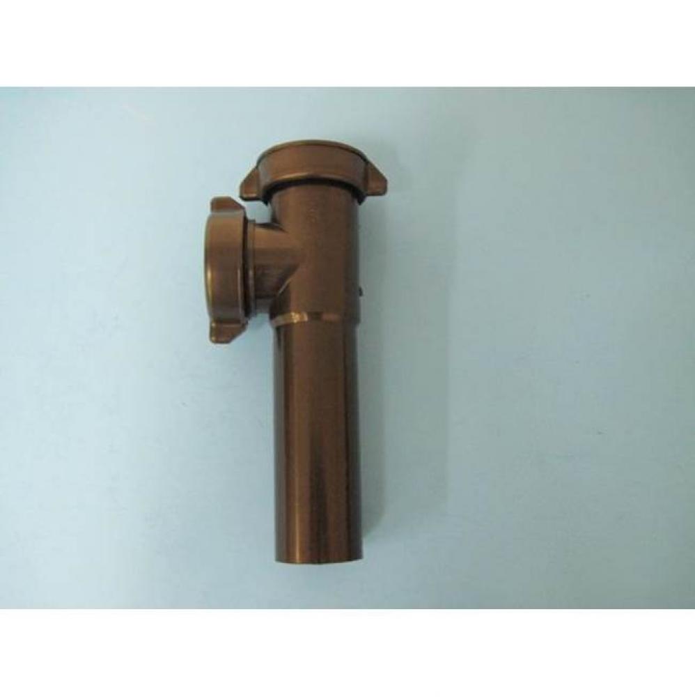 1-1/2'' End Outlet Tee with baffle Direct Connect Black PP