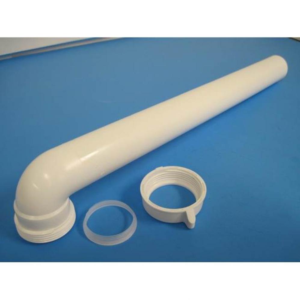 1-1/2'' x 15'' Waste Arm, SJ White PP
