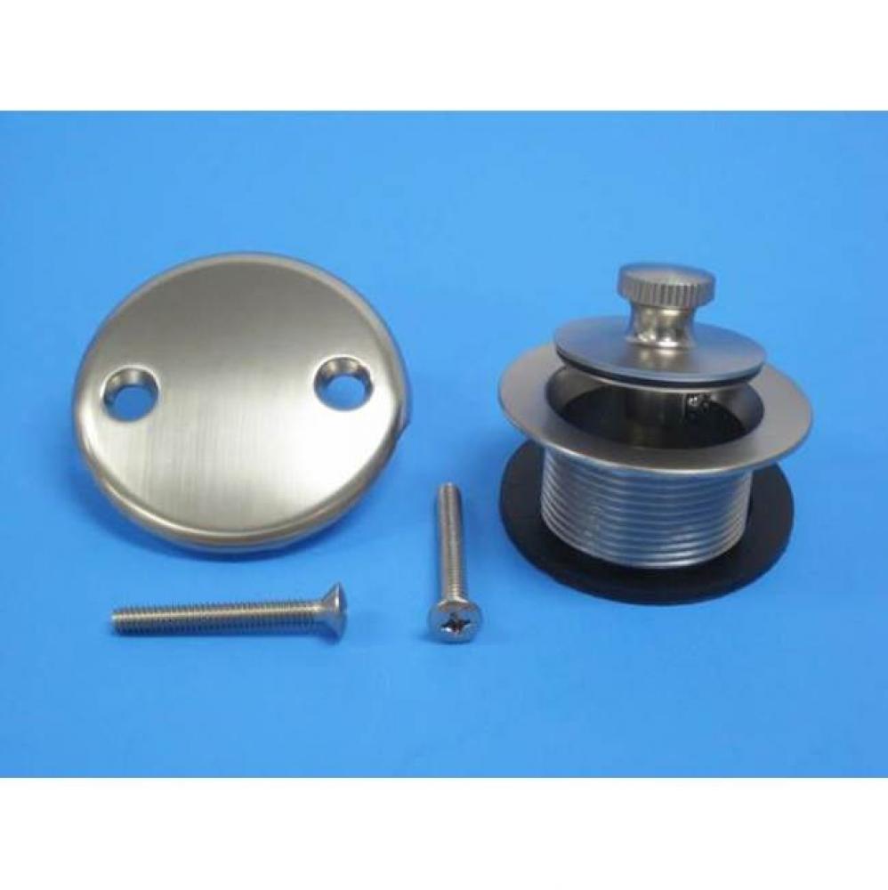 1-1/2'' Lift & Turn Brushed Nickel BR 3/8'' stem and two hole face plate