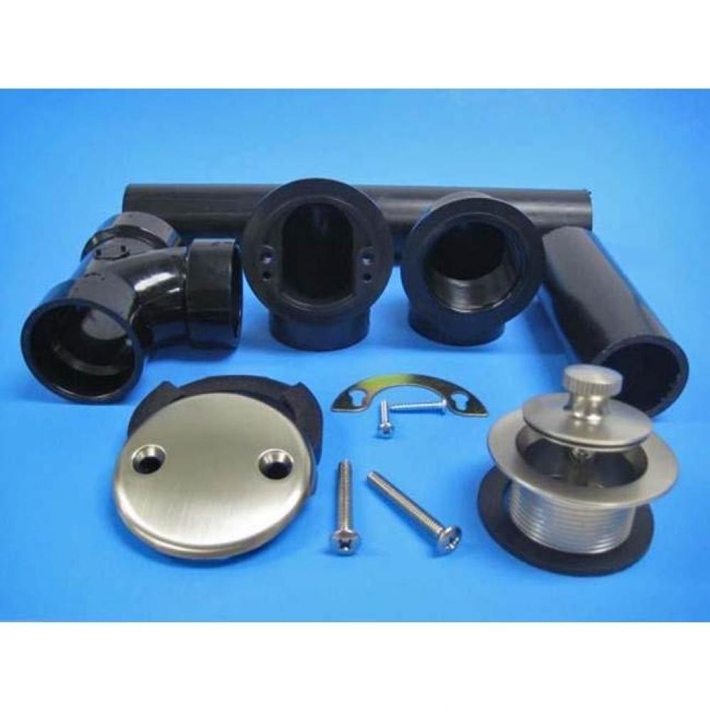 Full Kit Sch 40 ABS Lift & Turn Brushed Nickel, boxed