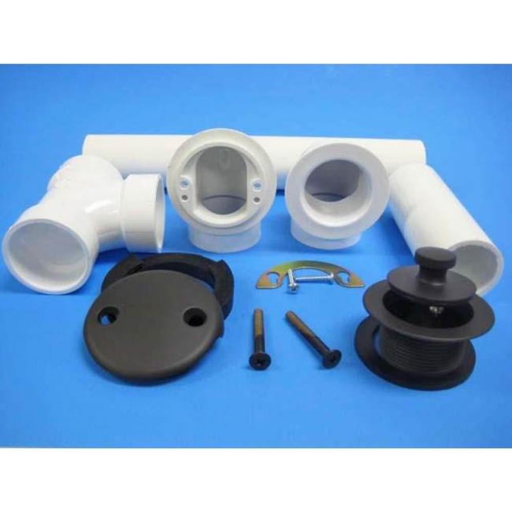 Full Kit Sch 40 PVC Lift & Turn Oil Rubbed Bronze, boxed