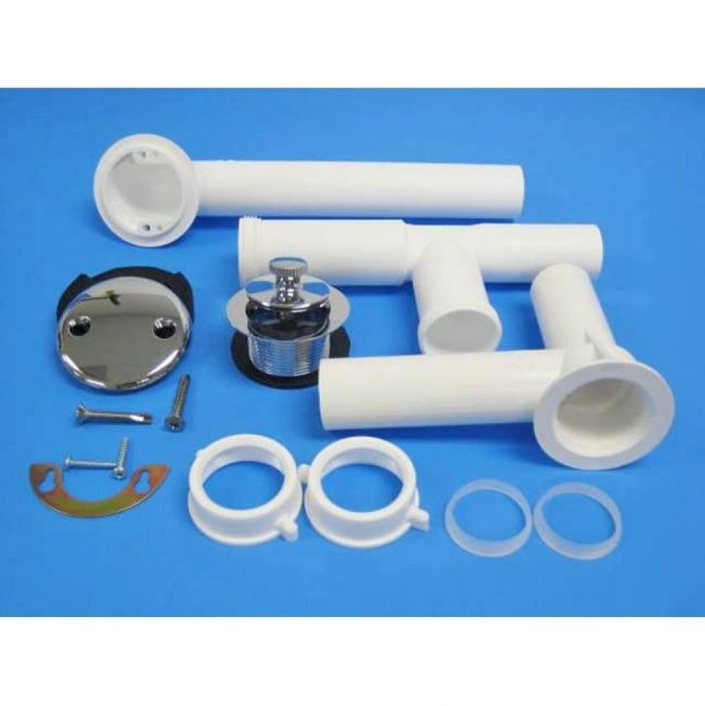 Shoe Outlet Bathwaste Lift & Turn CP White PP, boxed