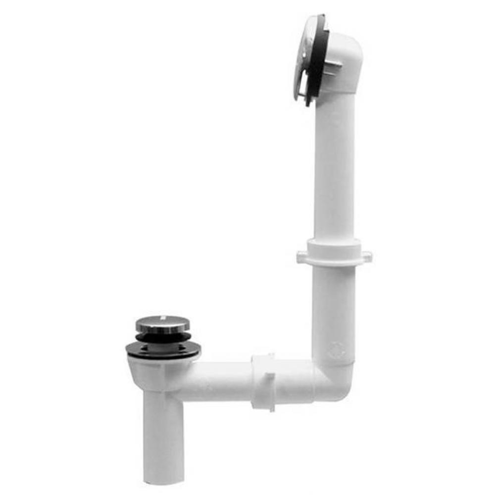 Shoe Outlet Bathwaste Toe Touch CP White PP, boxed