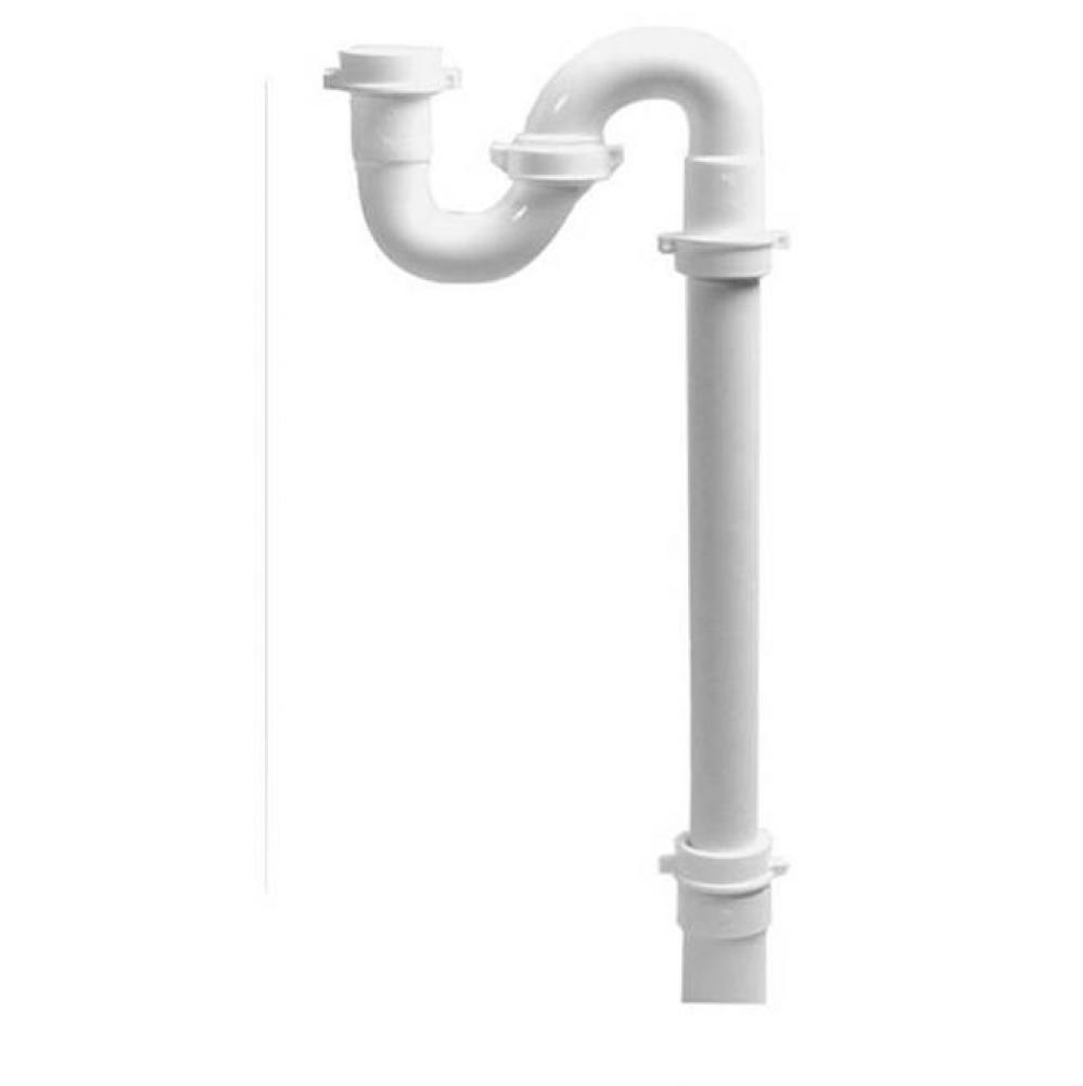 1-1/2'' S-Trap PVC with Solvent Weld Adapter, boxed