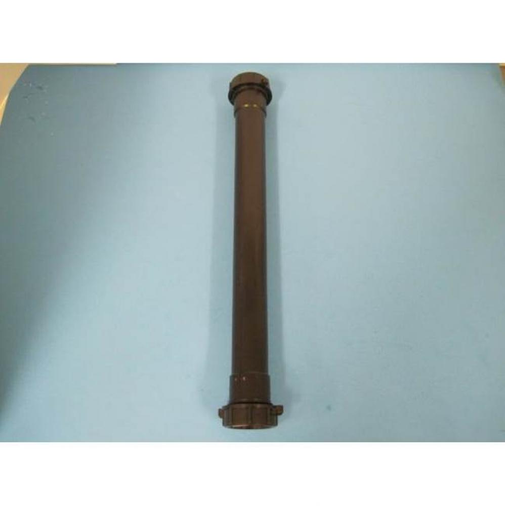 1-1/2'' x 16'' Bayonet Double Slip Extension Tube Black PP