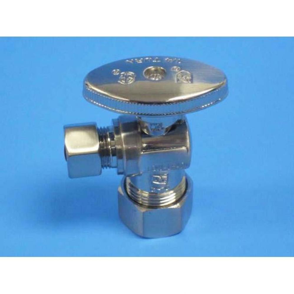 5/8'' od x 3/8'' od Angle Stop Brushed Nickel (lead free)