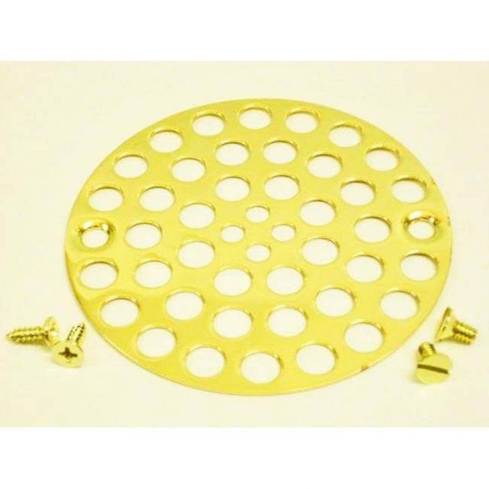 Shower Strainer 2 Screws 3-3/8'' Holes PVD Polished Brass