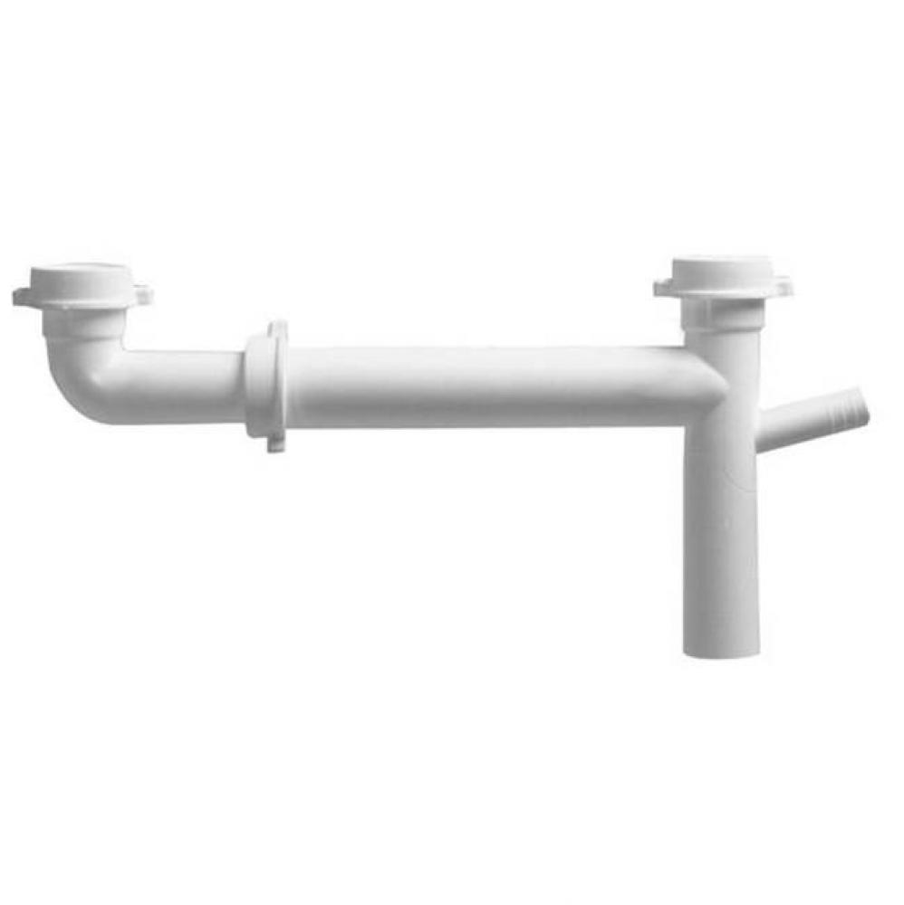 1-1/2'' x 16'' Telescopic EO White PP SJ with 1/2'' spout, boxed