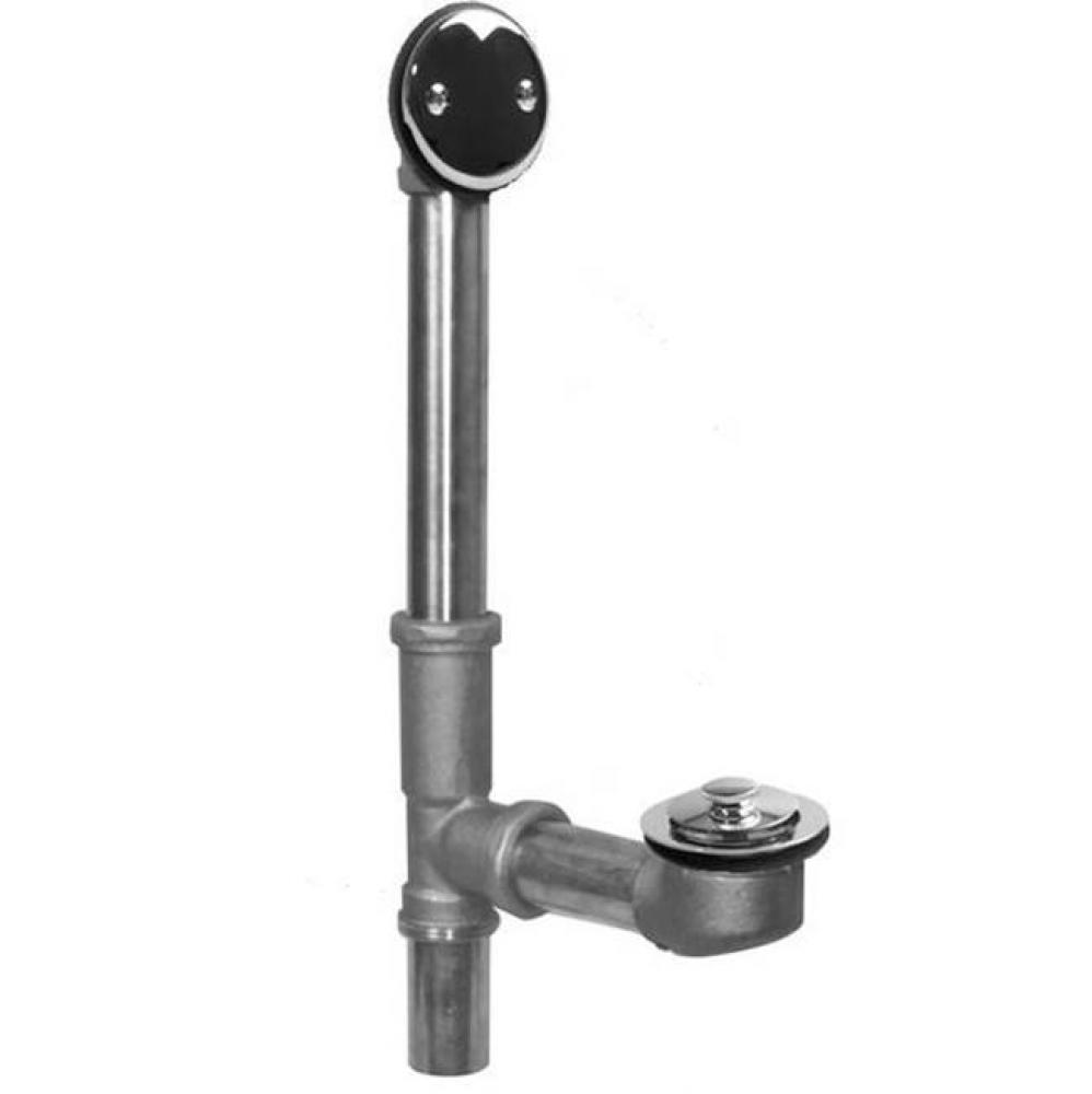 Brass Bathwaste Lift & Turn Brushed Nickel 17ga