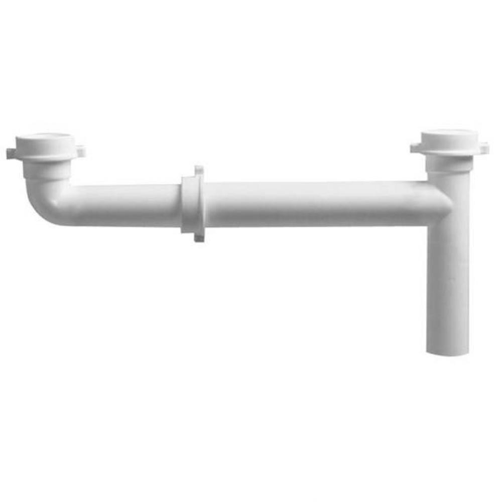 1-1/2'' x 16'' Telescopic EO White PP Slip Joint, boxed