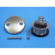 JB Products 703MOSNK - 1-1/2'' Lift & Turn Brushed Nickel BR 3/8'' stem and two hole face plate
