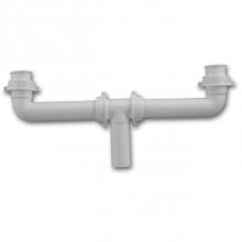 JB Products TW516UPVCBX - 1-1/2'' x 16'' Center Outlet White PP Universal, boxed