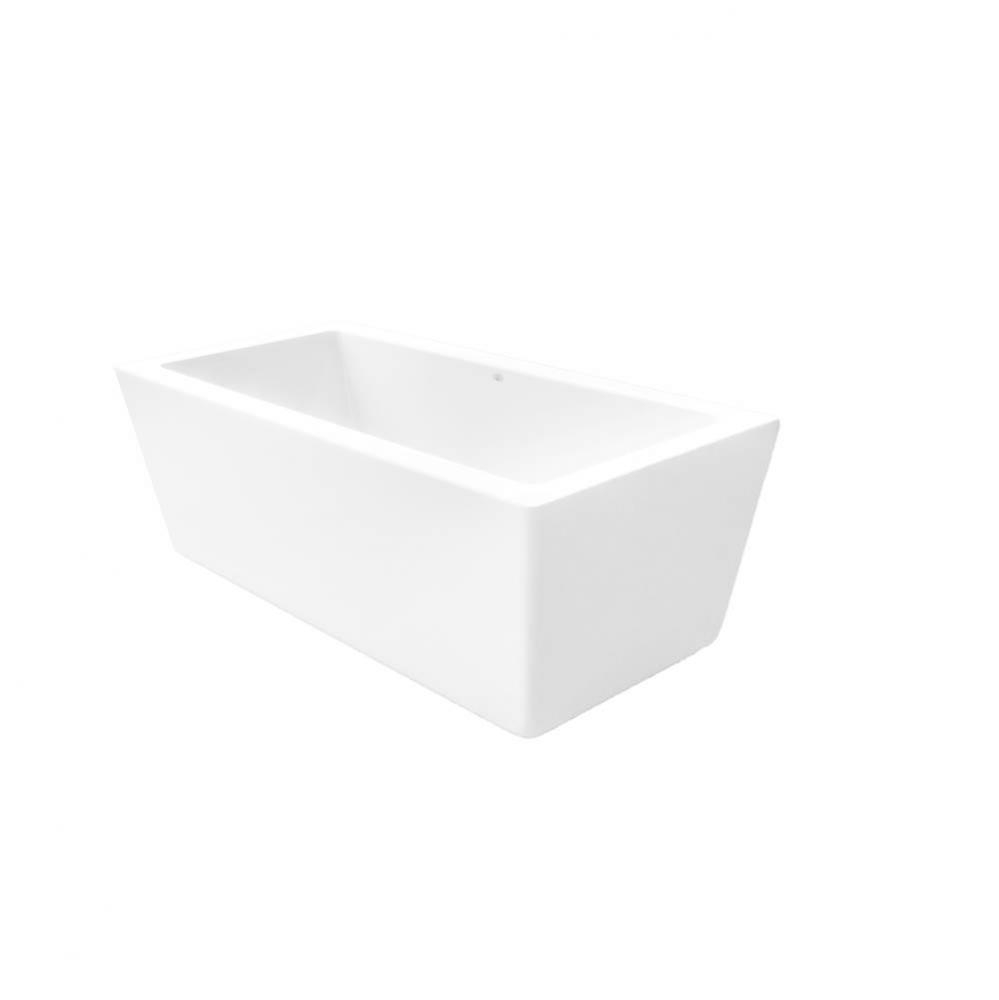 Celeste - 67X32 Wht Freestand Tub Center Drain W/Chrome