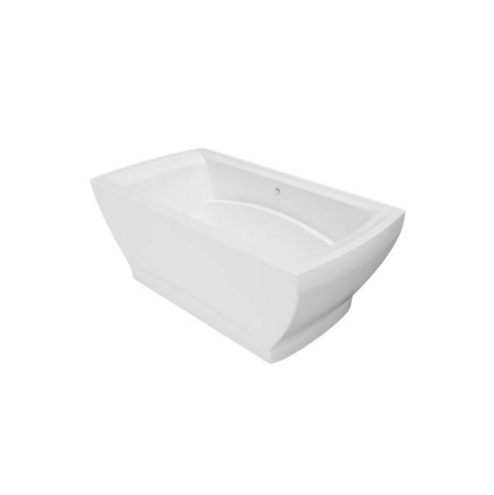 Equinox - 71X35 Wht Freestand Tub Center Drain W/Chrome