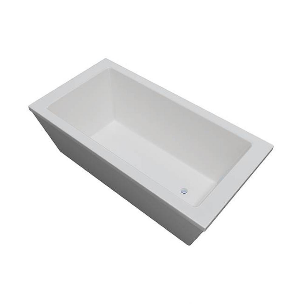 Atlas - 2Pc 59X32 Wht Freestand Tub End Drain W/White