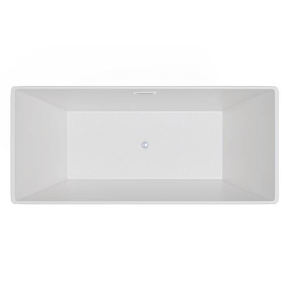 Vega - 67X32 Wht Freestand Tub Center Drain W/Chrome