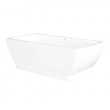 Jetta J70--6385NJ-R - Equinox - 65X35 Wht Freestand Tub Center Drain W/Chrome