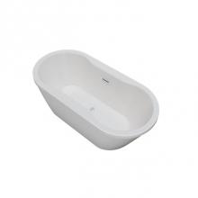Jetta J850-6385NJ-O - Ophelia - 67X32 Wht Freestand Tub Center Drain W/Chrome