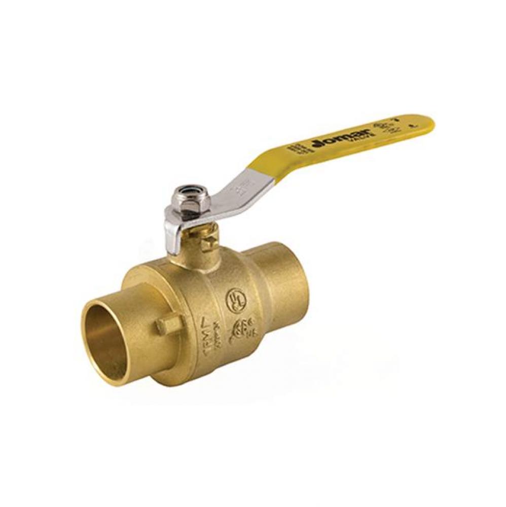 Full Port, 2 Piece, Solder Connection, 600 Wog 2-1/2''