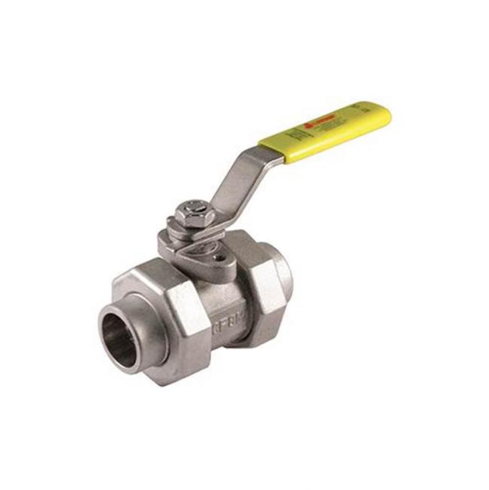 Full Port, 5 Piece, Double Union End, Socket Weld Connection, 3000 Wog 1-1/2''