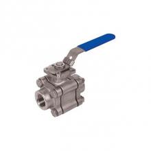 Jomar International LTD A2000-12 - Stainless Steel, 3 Piece 4 Bolt Enclosed, Full Port, Threaded Connection, 2000 WOG, with ISO Mount