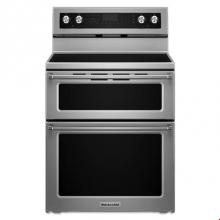 Kitchen Aid KFED500ESS - 30 in. Self-Cleaning Convection Freestanding Electric Double Oven Range