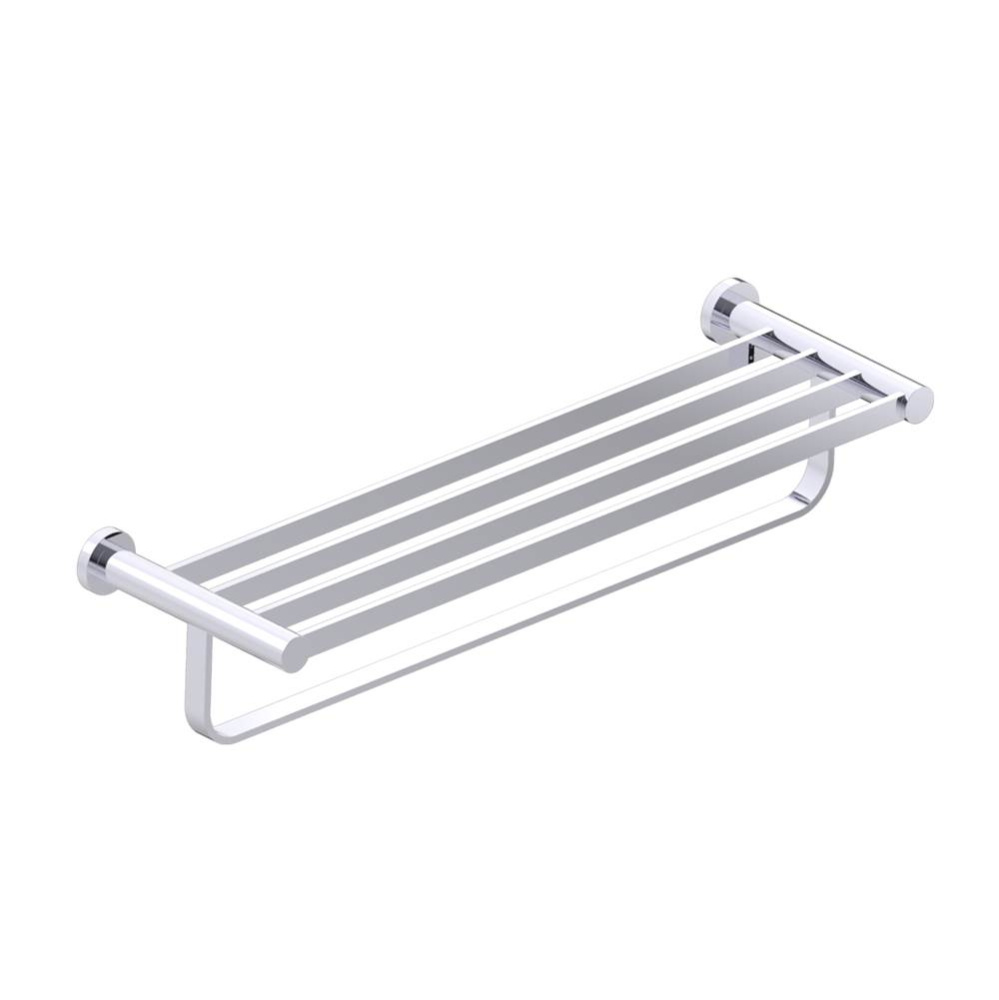 PORTO - Towel Shelf with Towel Bar-Polished Chrome
