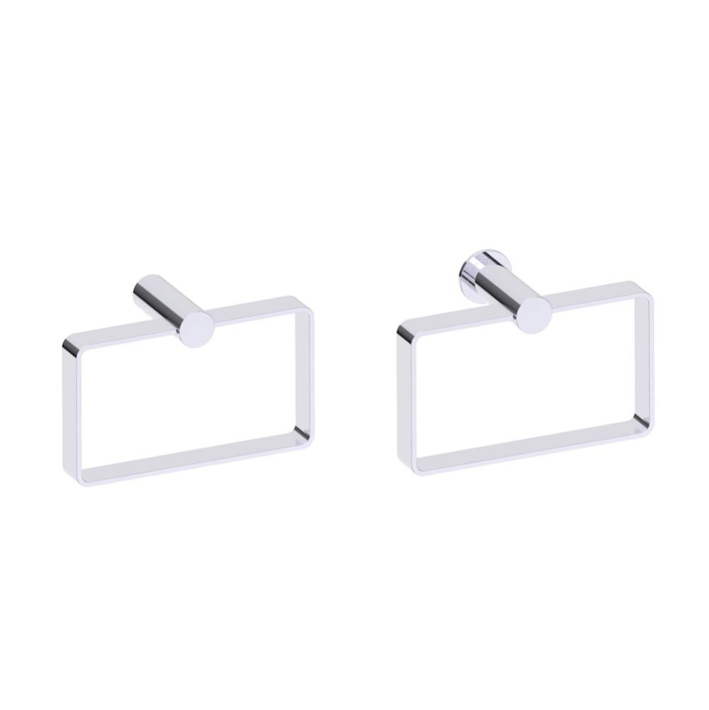 PORTO -  Square Towel Ring-Polished Chrome