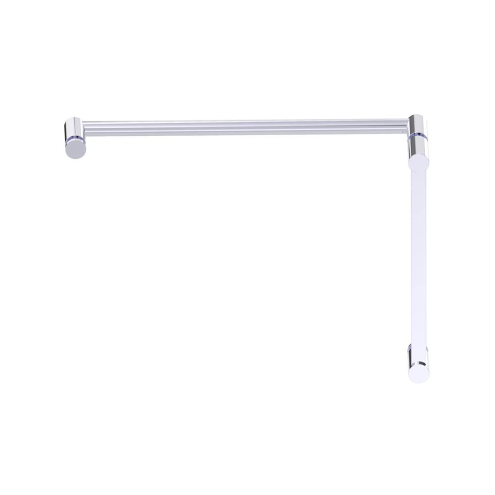 PORTO - 12-inch x 18-inch - Offset Shower Door Handles -Polished Chrome