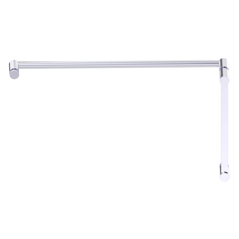PORTO - 12-inch x 24-inch - Offset Shower Door Handles -Polished Chrome