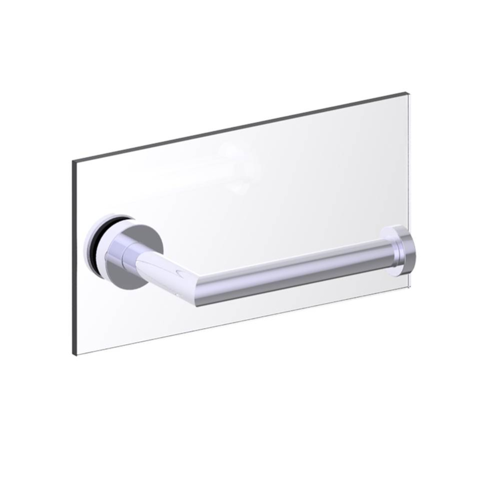 OSLO - Single Toilet Paper Holder - Through Glass-Polished Chrome