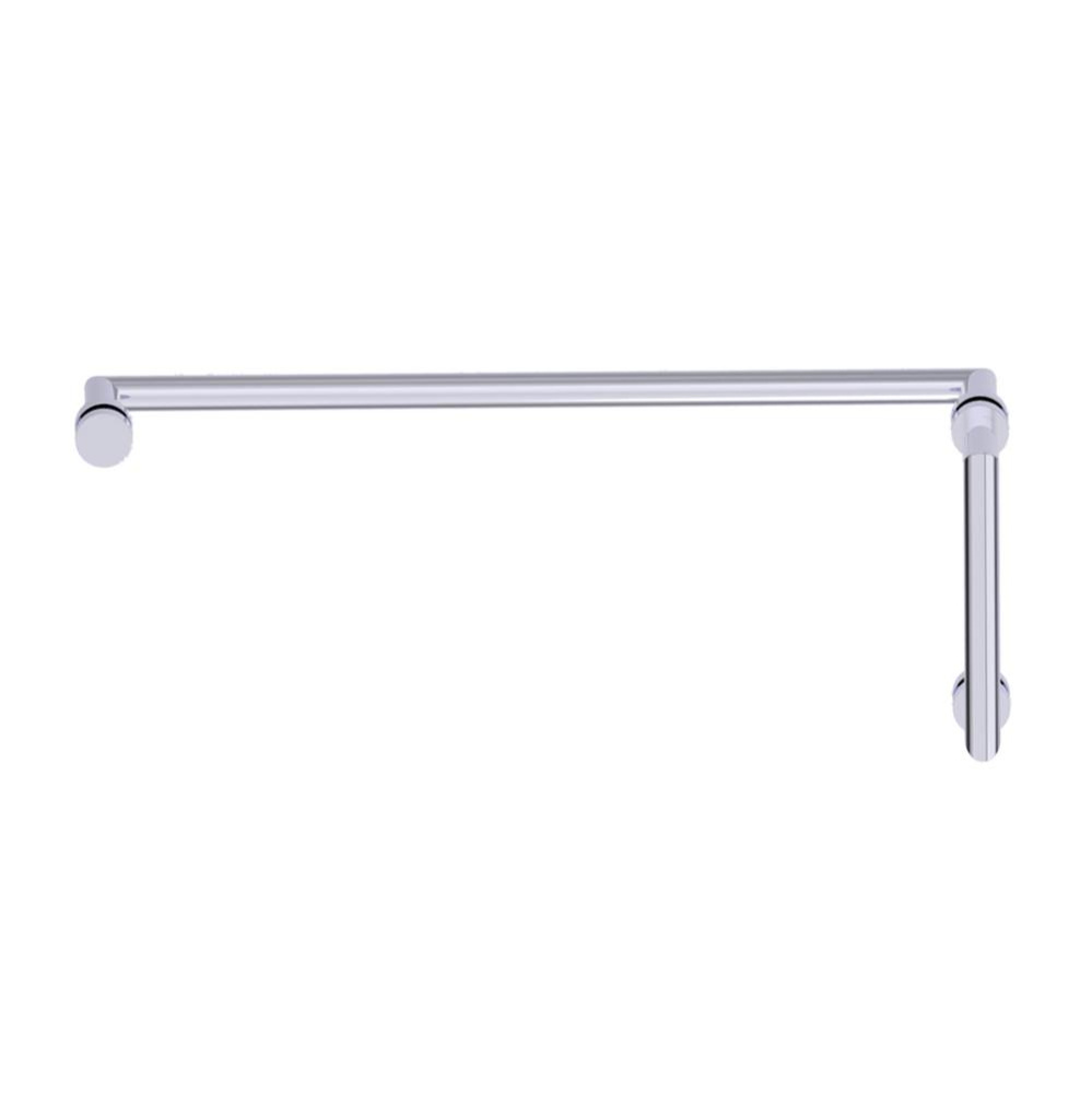 OSLO - 8-inch x 24-inch Offset Shower Door Handles -Polished Chrome