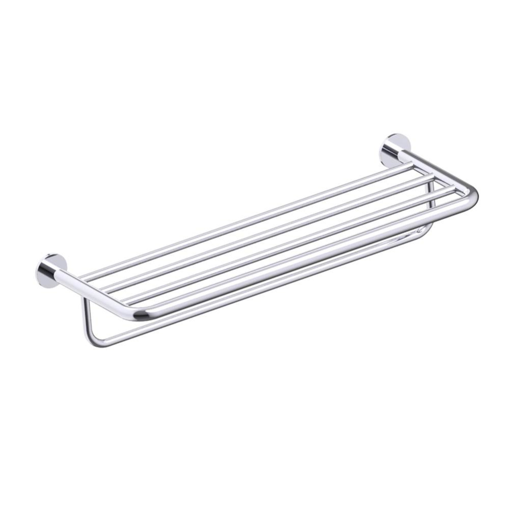 NICE -  Towel Shelf with Bathroom Towel Bar-Polished Chrome