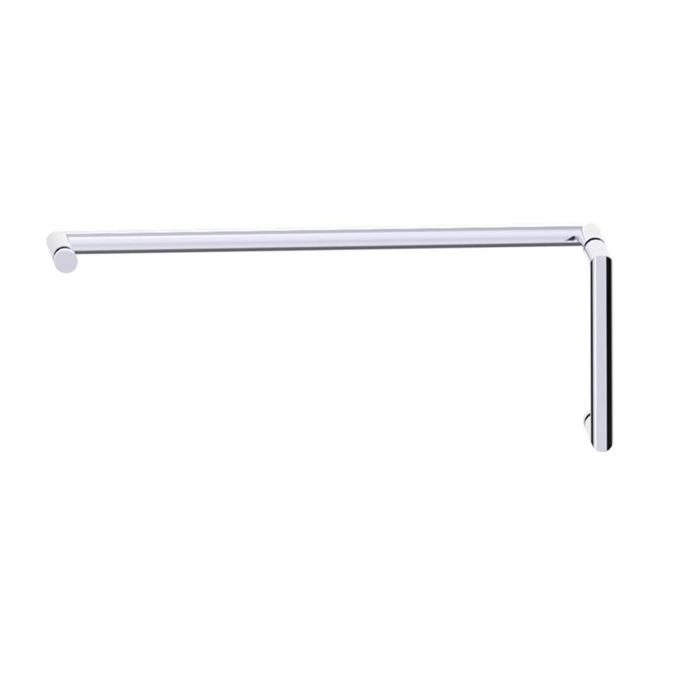 SEVILLE - 6-inch x 18-inch Offset Shower Door Handles -Polished Chrome