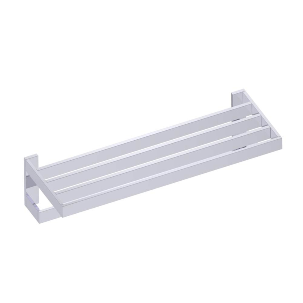 BERLIN - Towel Shelf with Bathroom Towel Bar-Polished Chrome